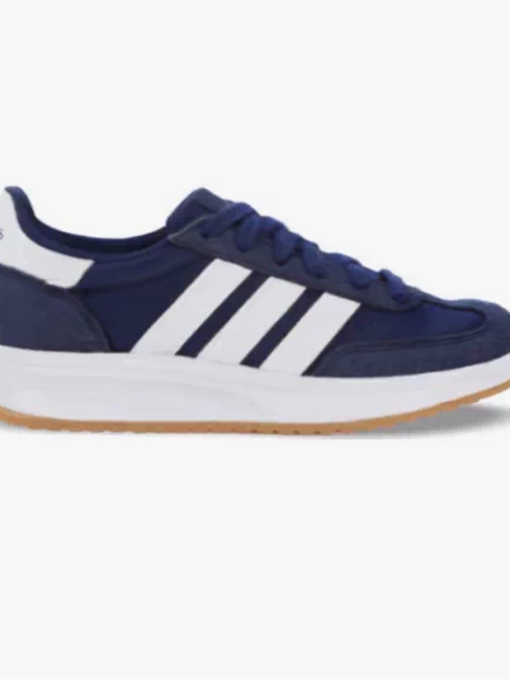 adidas Navy and White Three-Stripe Runner
